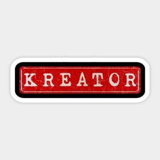 vintage retro plate Kreator Sticker